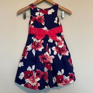 Janie and Jack Floral Print Dress Sz 4 EUC